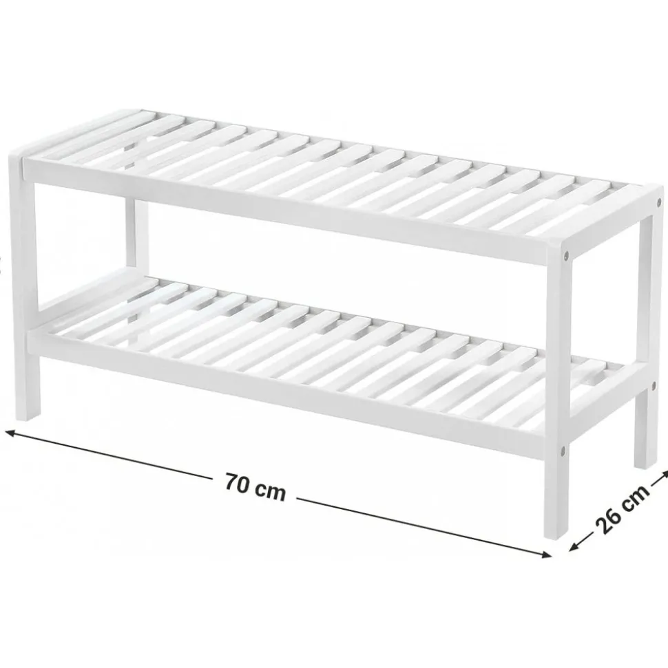 Japonica skohylla 70 x 33 cm - Vit