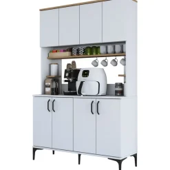 Jeriko köksskåp 176 - Vit/valnöt