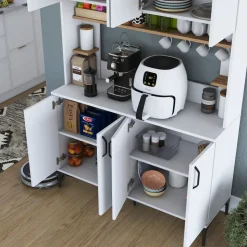 Jeriko köksskåp 176 - Vit/valnöt