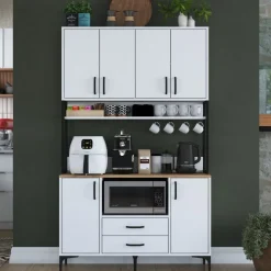 Jeriko köksskåp 169 - Vit/valnöt