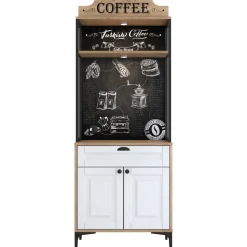 Jeriko skåp 157 - Valnöt/vit