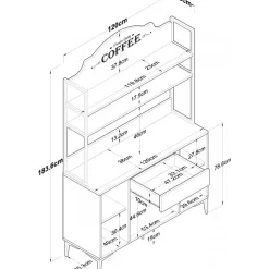 Jeriko skåp 130 - Vit