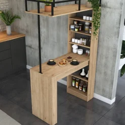 Jesper köksbord - Valnöt/svart