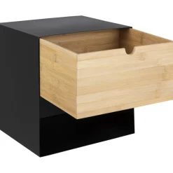 Joliet sängbord - Svart/bambu