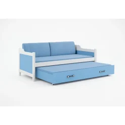 Juniorsäng Odense 90 cm - Blå/vit