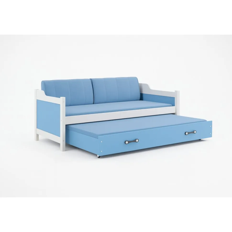 Juniorsäng Odense 90 cm - Blå/vit