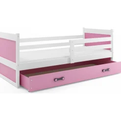 Juniorsäng Århus med förvaringslåda 90 cm - Vit/Rosa