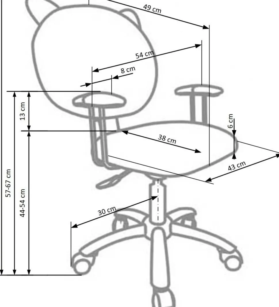 Karina rosa barnstol - skrivbordsstol för barn