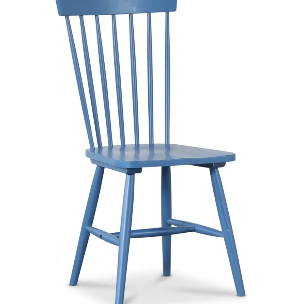 Karl blå pinnstol färgkod RAL5007 + Möbeltassar