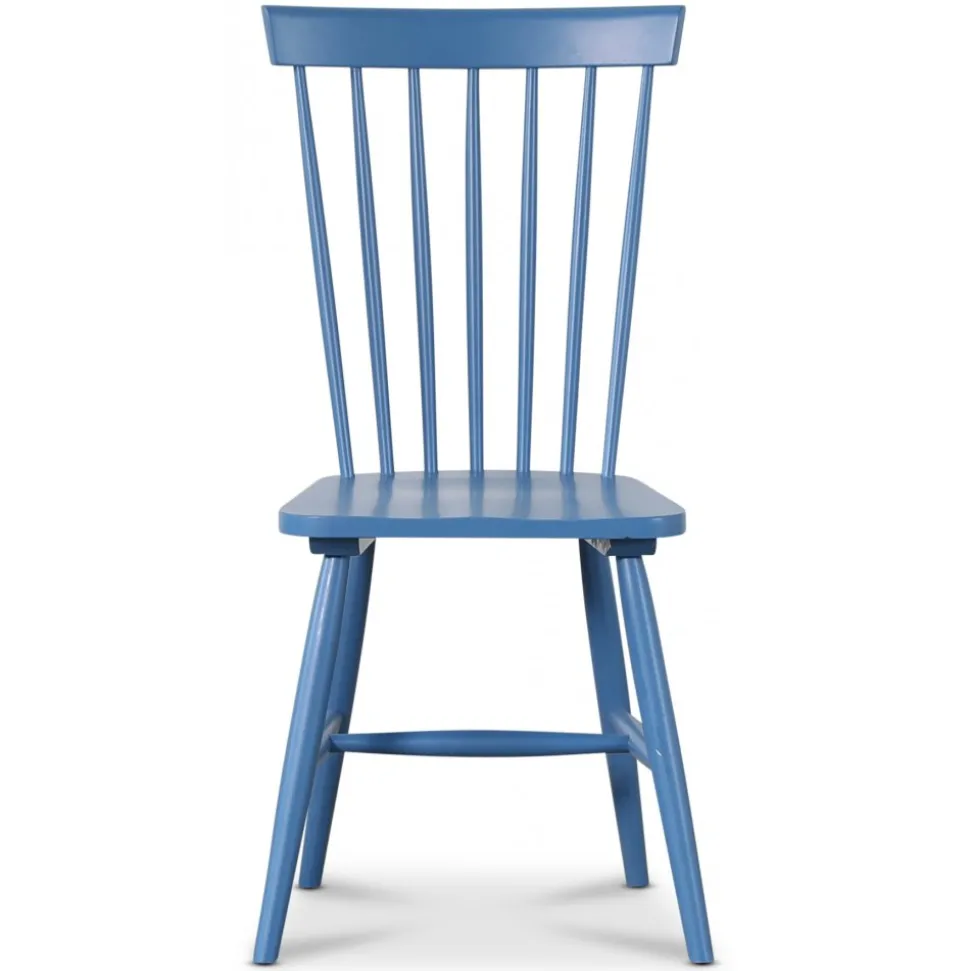 Karl blå pinnstol färgkod RAL5007 + Möbeltassar