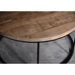 Karl runt soffbord Ø90 cm - Vintage + Fläckborttagare för möbler