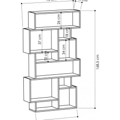 Karmato bokhylla - Sonoma ek