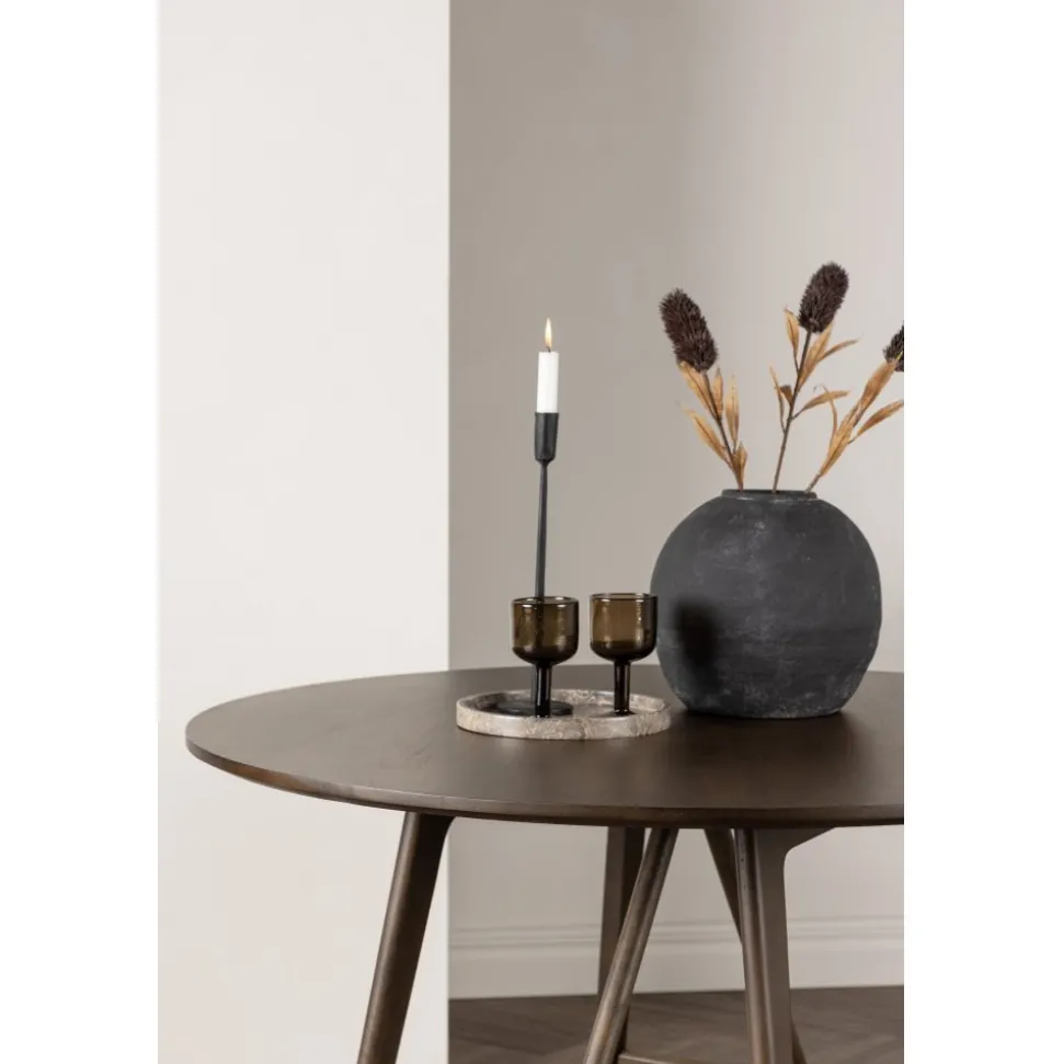 Kaseindon matbord Ø100 cm - Mörkbrun