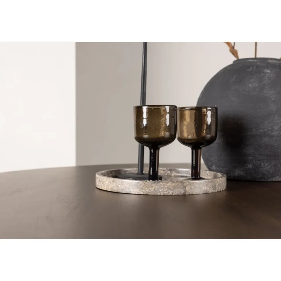 Kaseindon matbord Ø100 cm - Mörkbrun