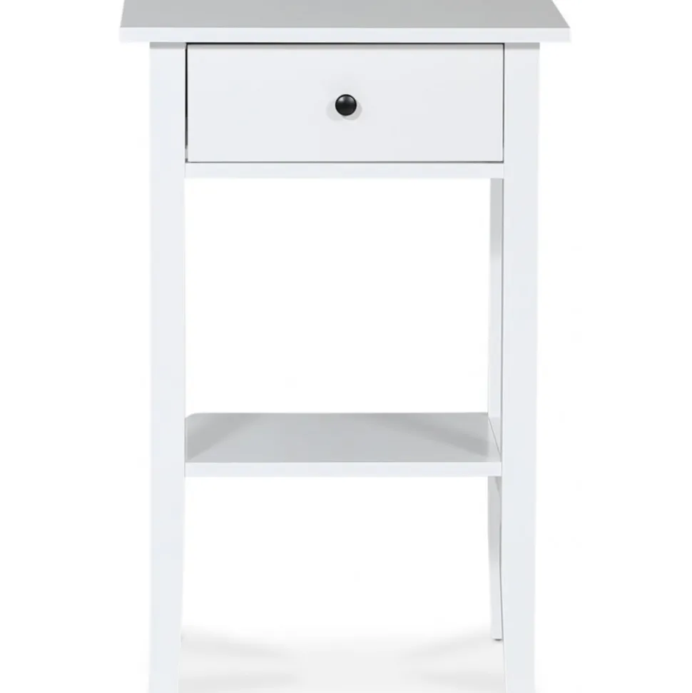 Kate sängbord med låda - Vit + Fläckborttagare för möbler