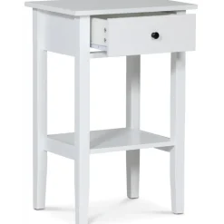 Kate sängbord med låda - Vit + Fläckborttagare för möbler