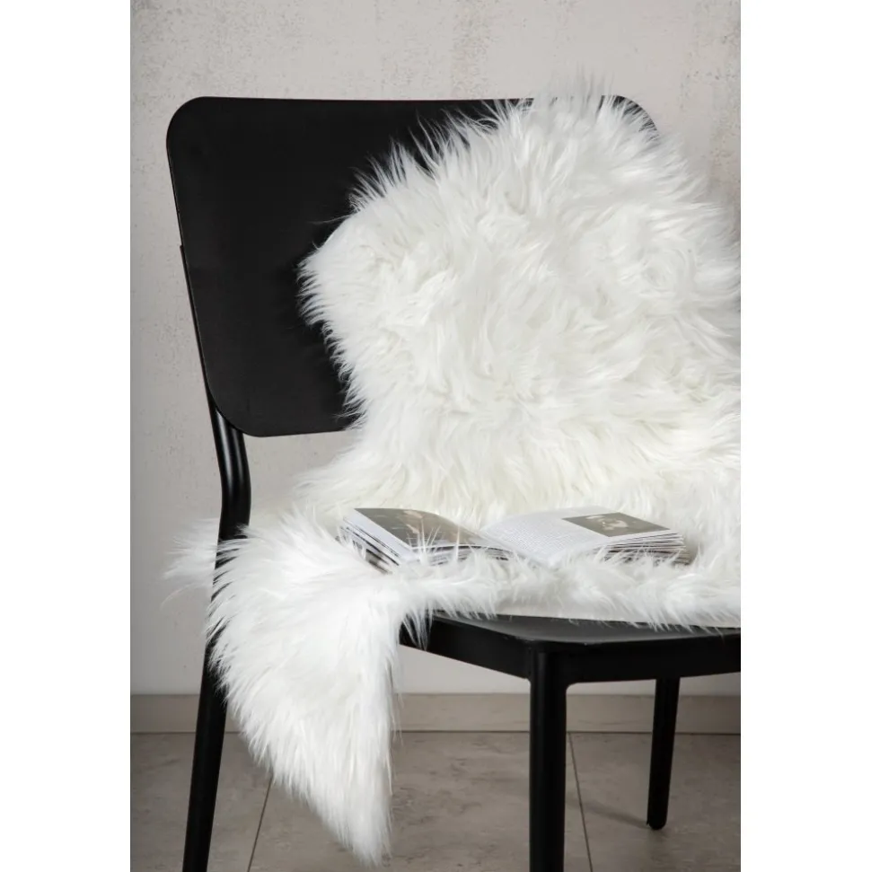 Katy fäll 60 x 90 cm - Vit fuskpäls