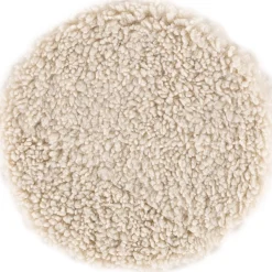 Katy stolsdyna Ø34 cm - Vit fårskinnsimitation