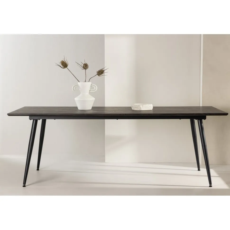 Keholmen matbord 220 x 100 cm - Svart/Brun