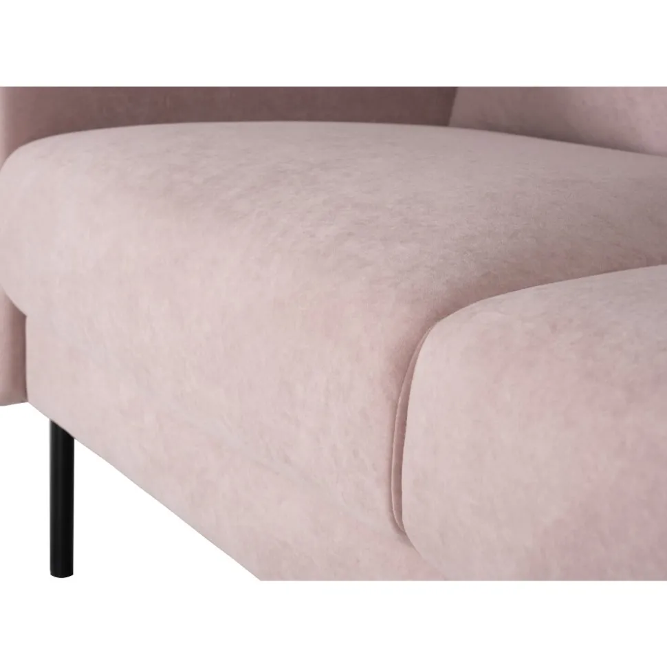 Kingsley 2,5-sits soffa i rosa sammet