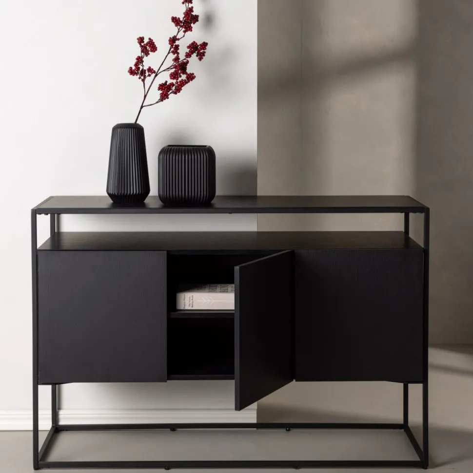 Kingsport avlastningsbord 120 x 45 cm - Svart