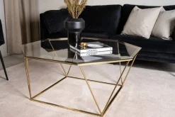 Källtorpet soffbord Ø100 cm - Mässing/glas