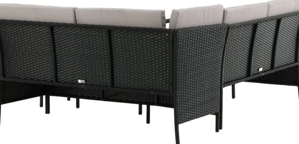 Knock hörnsoffgrupp - Svart/grå