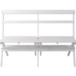 Knohult utesoffa | trädgårdsbänk - Vit + Fläckborttagare för möbler