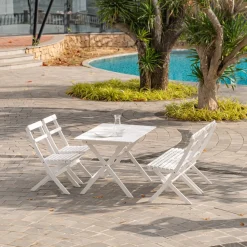 Knohult utesoffa | trädgårdsbänk - Vit + Fläckborttagare för möbler