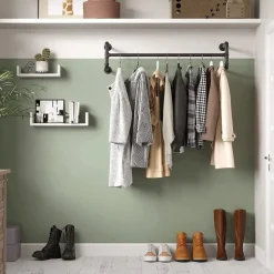 Kommendör klädstång, 2-pack - Svart