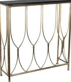 Konsolbord mässing/svart - Andrea