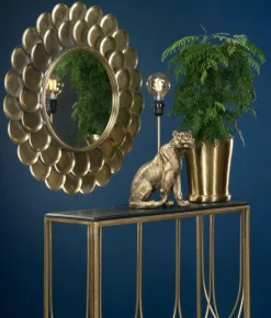 Konsolbord mässing/svart - Andrea