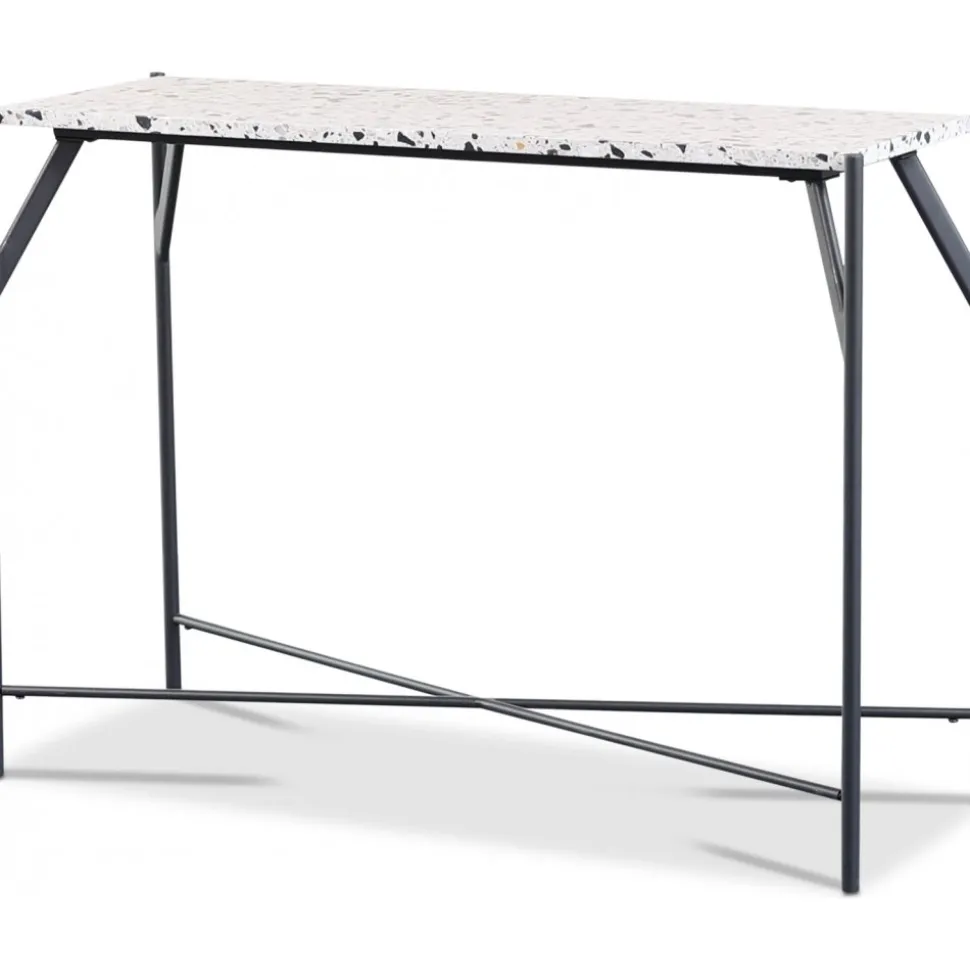 Konsolbord stenskiva svart underrede 100 cm bred