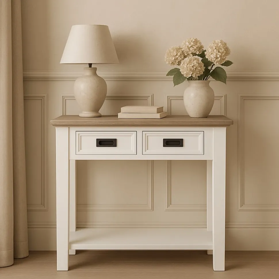 Konsolbord vintage med lådor - 76 cm