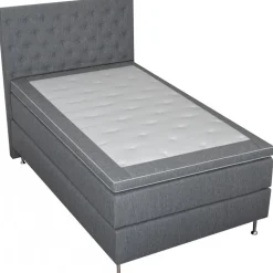 Kontinentalsäng 120 x 200 cm + sänggavel grå