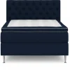 Kontinentalsäng 120x200 cm med gavel - Mörkblå - Dream