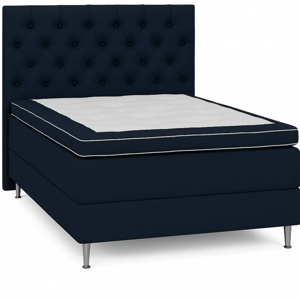 Kontinentalsäng 120x200 cm med gavel - Mörkblå - Dream