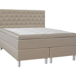 Kontinentalsäng 180x200 cm med sänggavel - Beige - Nova