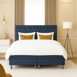 Kontinentalsäng 160x200 cm 5-zons pocket - Blå