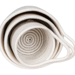 Korgset 3 st - Vit/grå