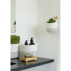 Korgset 3 st - Vit/grå