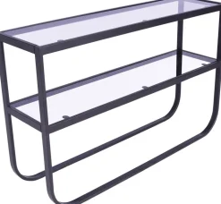 Korsbacken konsolbord - Svart/glas