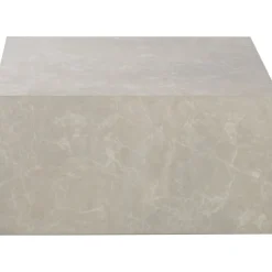 Kuben soffbord beige marmorfolie 80 x 80 x 40 cm