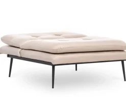 Kulperöd fåtölj med bäddfunktion - Beige