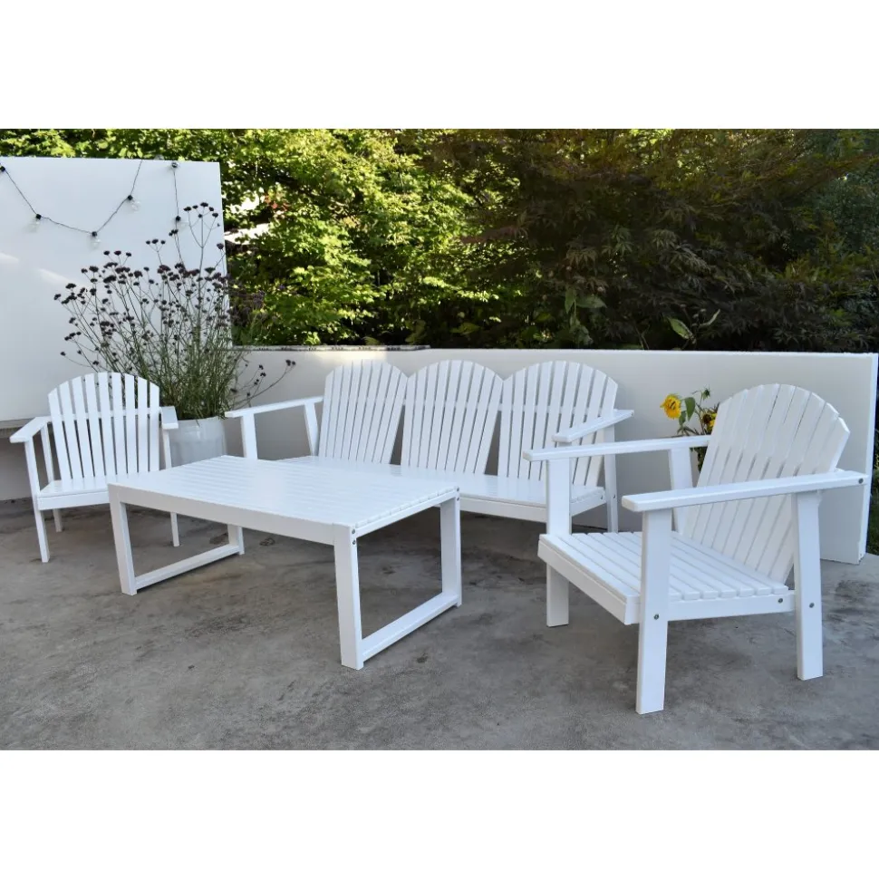 Kungshamn utemöbelgrupp - Vit + Textilrengöring för möbler