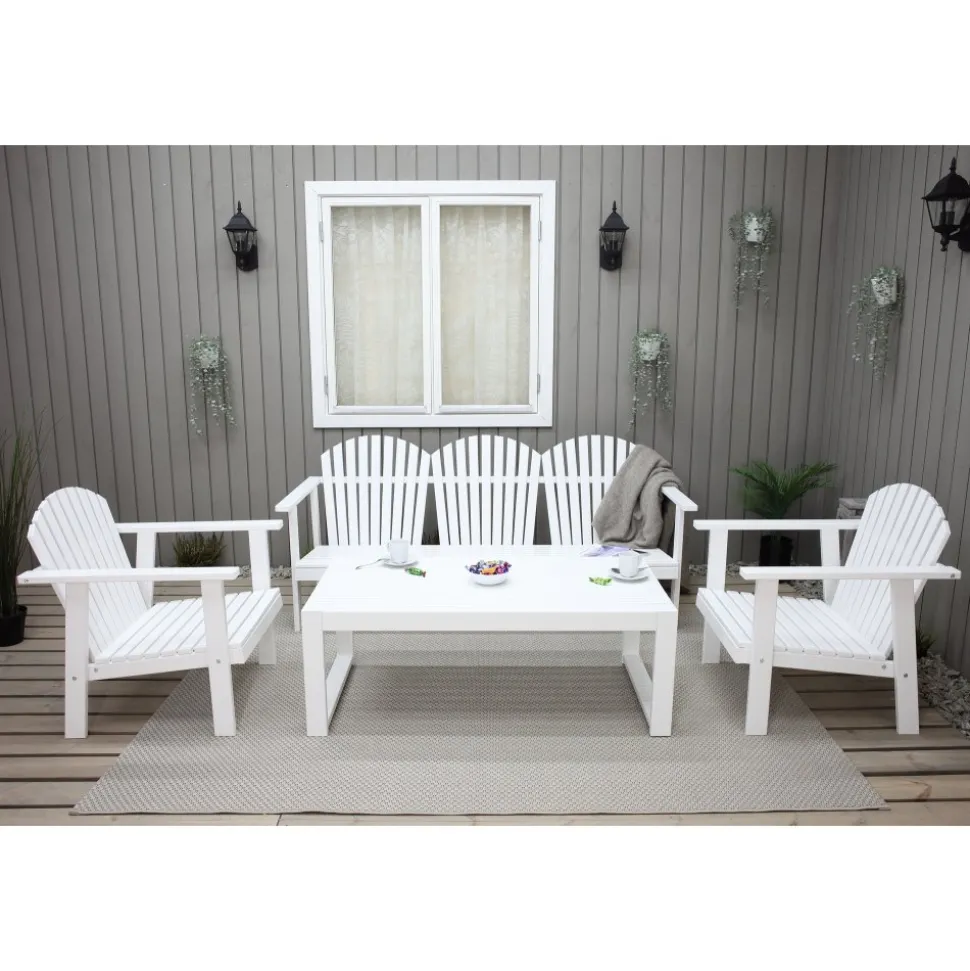 Kungshamn utemöbelgrupp - Vit + Textilrengöring för möbler