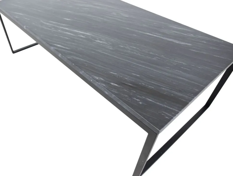 Kvarnbacken soffbord 120 x 60 cm - Svart/grå marmor