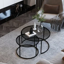 Kyoto satsbord Ø60/80 cm - Svart