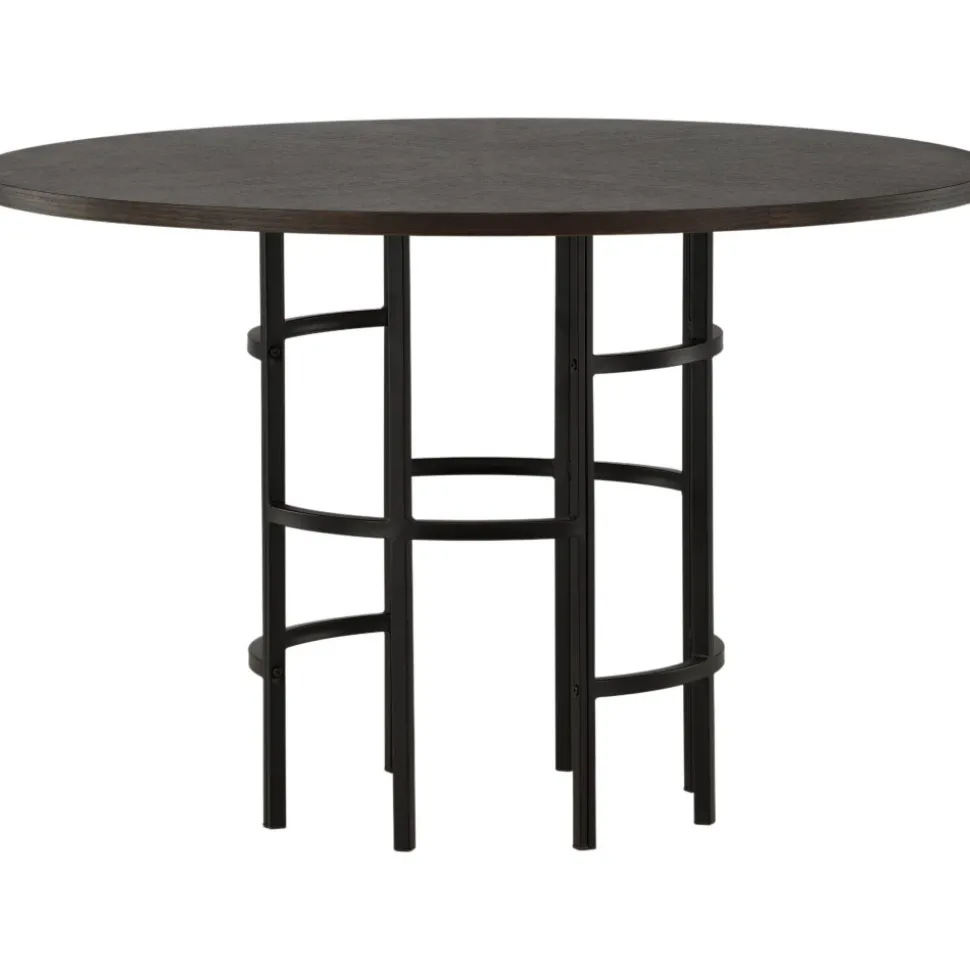 Laholm matbord Ø115 cm - Svart/mocca