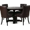 Lamier matgrupp Bord med 4 st Tuva stolar i brun PU + 4.00 x Stolsdyna